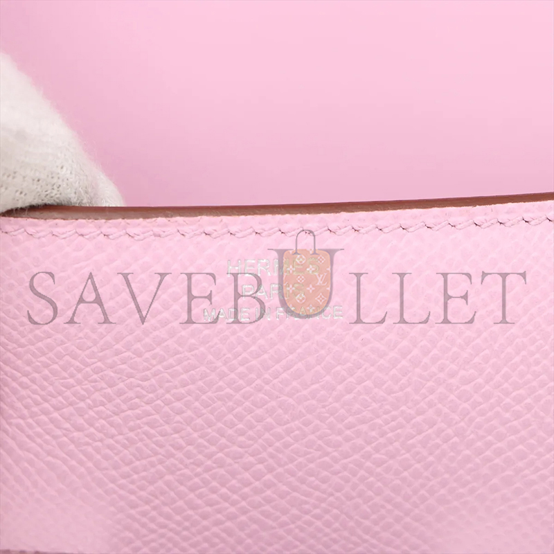 HERMES CONSTANCE ELAN EPSOM MAUVE SYLVESTRE PALLADIUM HARDWARE (26*16*6cm)